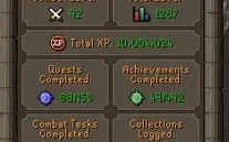 Conta OSRS 1287 Total Level - 146 Quest Points