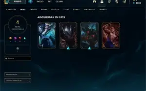 SMURF PLATINA 4 (OTIMO MMR) 4 SKINS 25 CHAMPS LEVEL 35