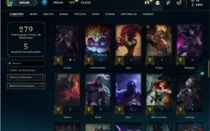 Conta Unranked com 71 Champs e 35 Skins