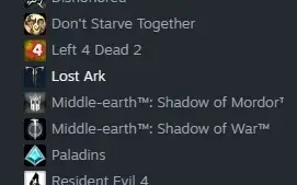 conta steam com varios jogos pagos no lost ark tem 3 char lv