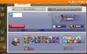 conta clash of clans CV 10 full recém CV 11