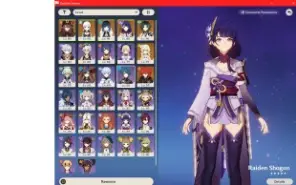 Genshin Impact Hu Tao+Yelan+Ayaka+Raiden+Xiao+34Wishes