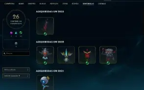Conta Level 688, com 253 skins, todos os campeões e 25K EA