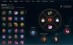 Conta Level 688, com 253 skins, todos os campeões e 25K EA