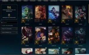 CONTA LVL 37 COM 30CHAMP E 13SKINS