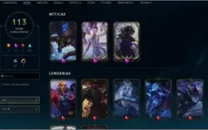 Conta de LoL Platina 4 Com skins miticas