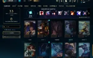 Unranked com 35 Champs e 3 Skins