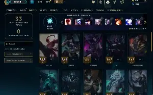 Unranked com 35 Champs e 3 Skins