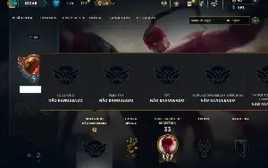 Unranked com 35 Champs e 3 Skins