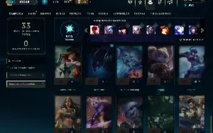 Unranked com 35 Champs e 3 Skins