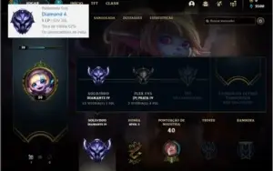 Conta diamante 4 sem email verificado com 1 skin e 23 champs
