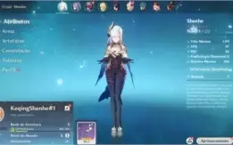 Contas Genshin Impact AR 5 com Keqing e Shenhe