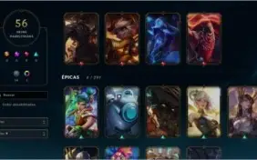 Conta LoL platina IV varias Skins e campeões