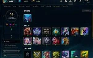 Conta Diamante 4 com 40 Champs e 8 Skins + 4 Fragmentos