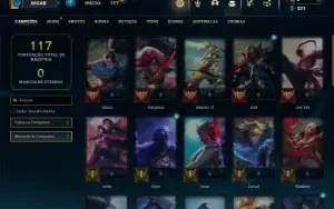 Unranked com 40 Champs e 26 Skins + 2 Fragmentos