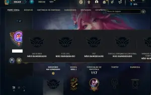 Unranked com 40 Champs e 26 Skins + 2 Fragmentos