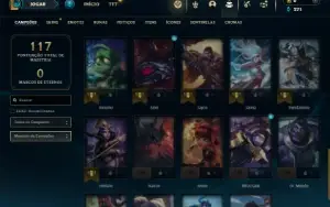 Unranked com 40 Champs e 26 Skins + 2 Fragmentos