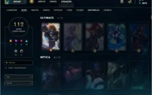 Conta LOL PLATINA
