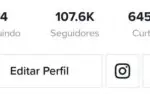 Vendo uma conta no TikTok com 107k de seguidores