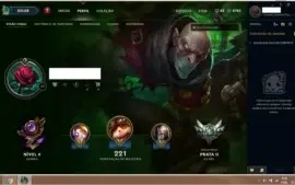 Conta no League of Legends (77 Campeões e 29 Skins)