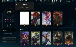 Conta League Of Legends 295 Skins E Com Skins No Valorant