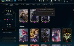 Conta League Of Legends 295 Skins E Com Skins No Valorant