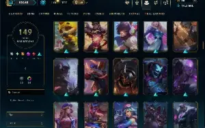Prata 2 com 140 Champs e 149 Skins +2 Prestigios (ADC / MID)