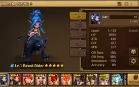 Reroll Summoners War lvl10 com Barbara + Masha + Cookie Fire