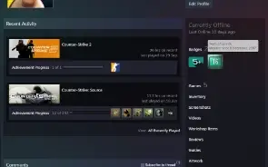 Conta steam 16 anos medalhas cs2