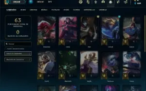 Conta bronze  3 com 25 Champs e 7 Skins