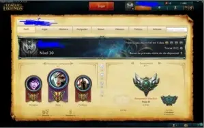 Conta Lol Prata IV Com skins
