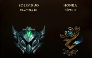 Conta de lol platina 3