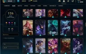 Conta ouro 3 com 160 Champs e 126 Skins + 4 Vitoriosas