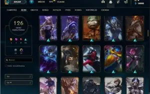 Conta ouro 3 com 160 Champs e 126 Skins + 4 Vitoriosas