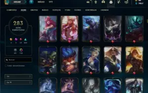 Ouro 4 com TODOS os champs e 282 Skins ( Main MID / SUP )