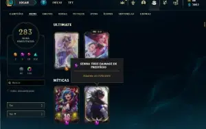 Ouro 4 com TODOS os champs e 282 Skins ( Main MID / SUP )