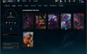 Conta prata 4 com 6 skins e 27 champs
