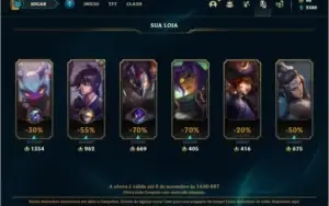 Conta prata 4 com 6 skins e 27 champs