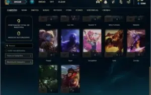 Conta prata 4 com 6 skins e 27 champs