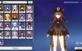 Genshin Impact AR33 - Hutao + Zhongli + Catalisador 5*