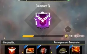 Conta free fire GEMADA DIAMANTE 4 - Mestre S10