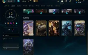 Platina 4 com 45 Champs e 12 Skins + 12 Cromas