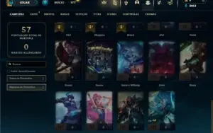 Unranked com 35 Champs e 3 Skins ( UPADA A MÃO )