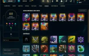 Unranked com 35 Champs e 3 Skins ( UPADA A MÃO )