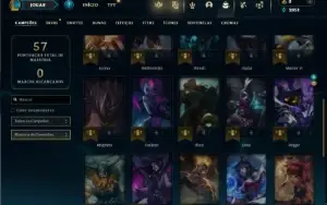Unranked com 35 Champs e 3 Skins ( UPADA A MÃO )