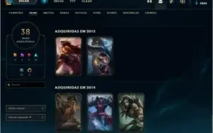 Conta lol ANTIGA, SKINS RARAS, Platina 4, bom mmr
