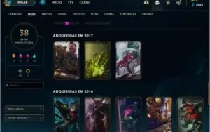 Conta lol ANTIGA, SKINS RARAS, Platina 4, bom mmr