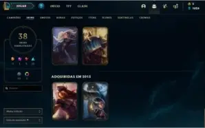 Conta lol ANTIGA, SKINS RARAS, Platina 4, bom mmr
