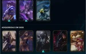 Conta LoL diamante 3 72 campeões 32 skins