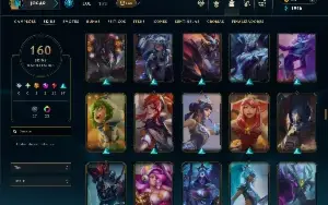 Platina 4 com TODOS os champs e 160 Skins ( JG / MID / ADC )